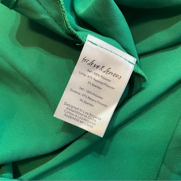 NEW! For Love and Lemon- Green Lace Hatler Neck Casey Mini Dress Cutout Large - Picture 11 of 12